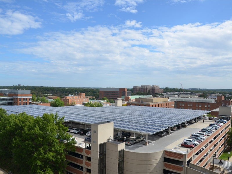 DC metro transit area installed a large-scale solar power project