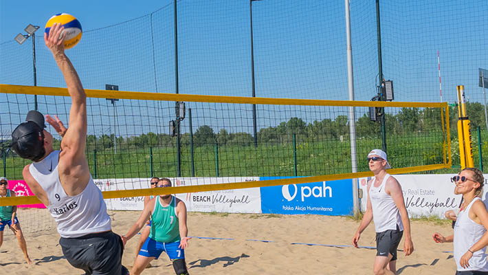 Playing Volleyball