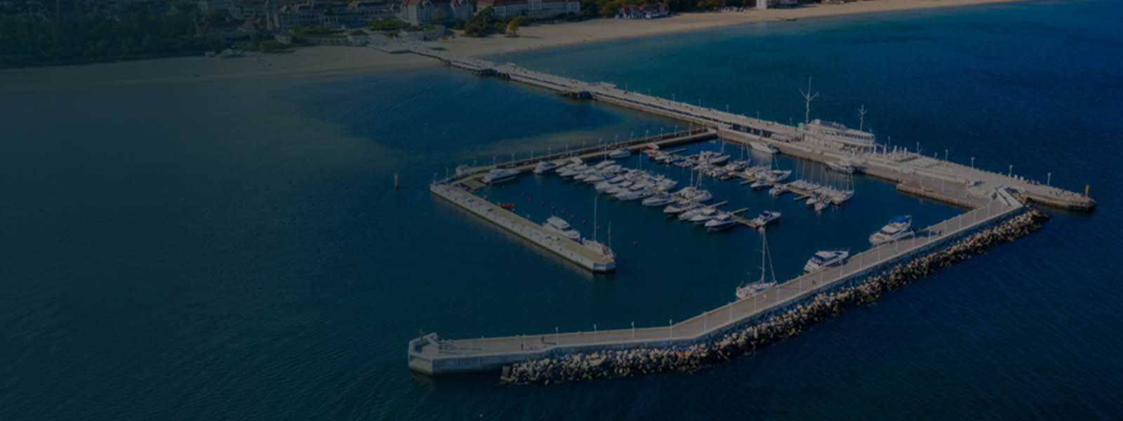 Aerial view of a port