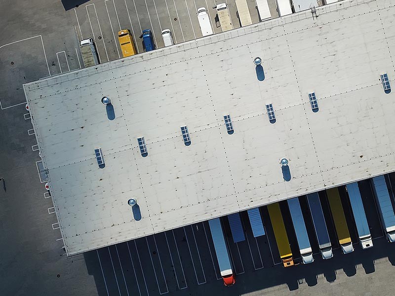 logistic centre, warehouse docks