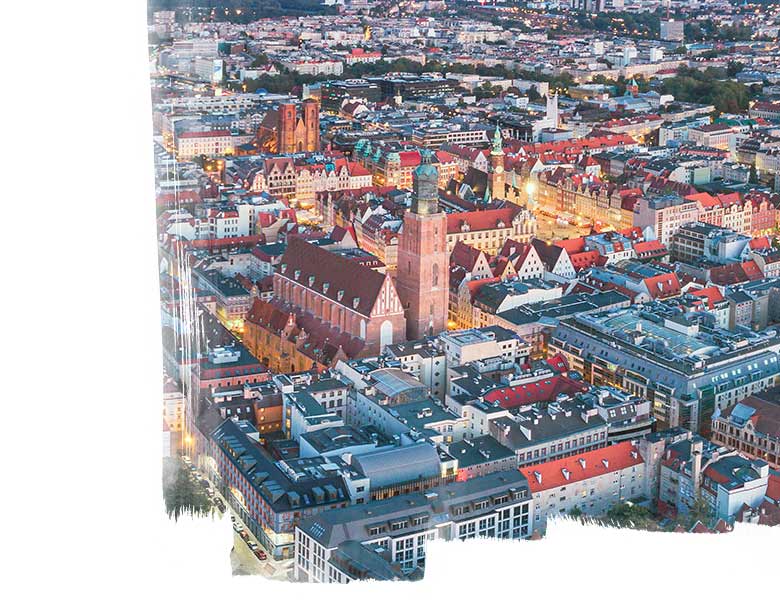 wrocławski rynek nieruchomości, panorama Wrocławia, wrocławska starówka, wrocławski rynek, Raport JLL o Wrocławiu