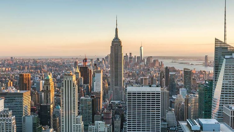 Empire State building and skyline, New York, USA